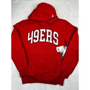 New Era San Francisco 49ers Hoodie Mens Red SF Logo Graphic Sweatshirt NWT